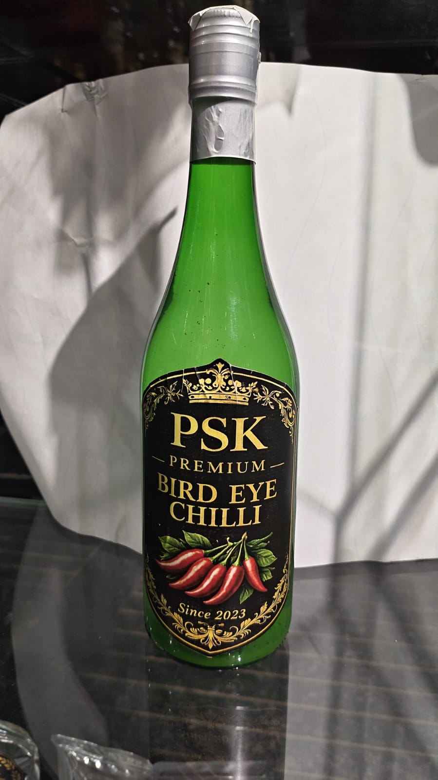homemade birds eye chilli wine